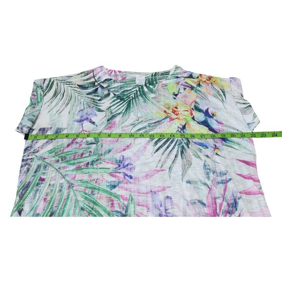Time and Tru Multicolor Sparkly Short Sleeve Sublimation T-shirt Womens Sz Large - Picture 4 of 10